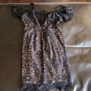 For love and lemons mini lace black dress size S